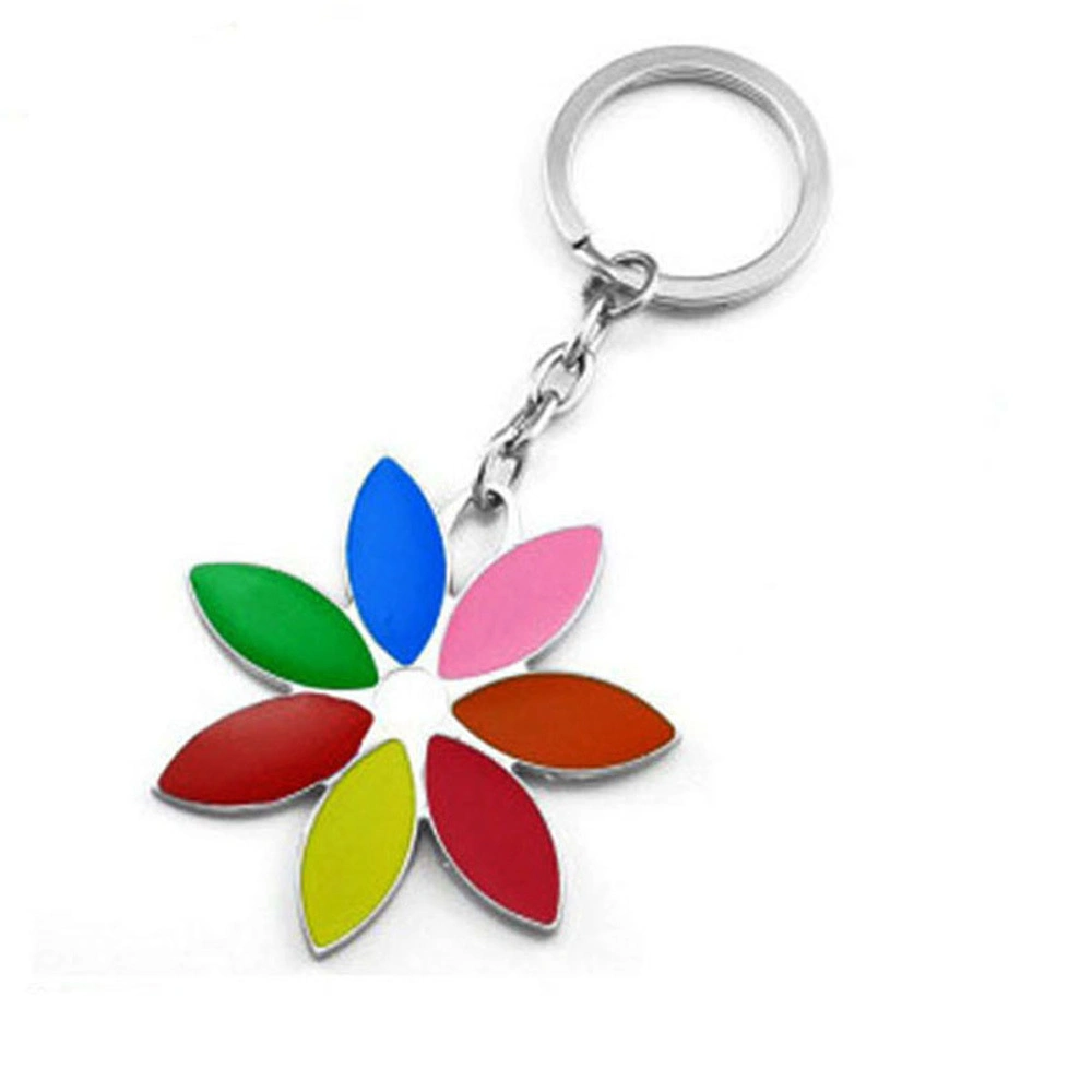 Custom Qr Code Keychain with Flower Logo