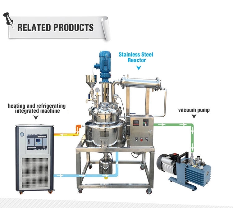 5L-1000L Reactor Químico de Acero Inoxidable de Lecho Fijo con Agitador Continuo