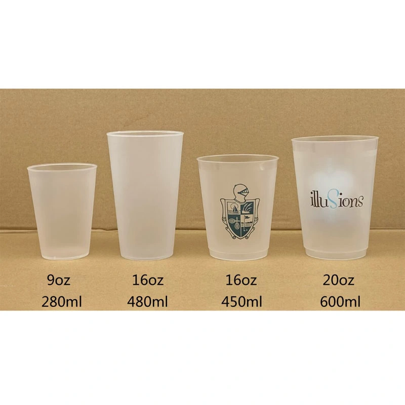 Wholesale Party Multicolor PP Plastic Water Bottle Custom Wine Tea Beer Milk Cold Drink Stadium Cup Promotional Cup