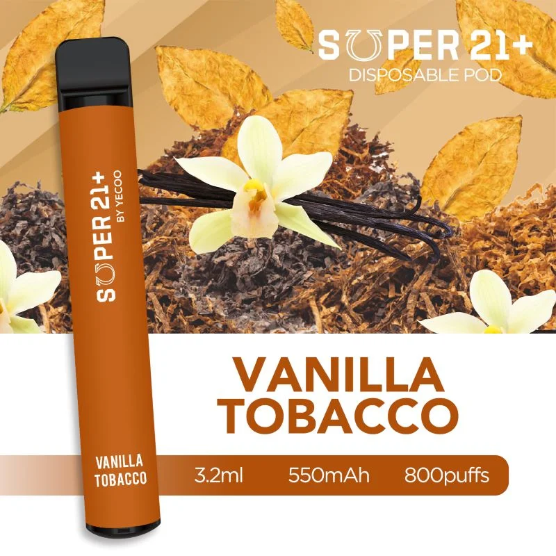 Original Fruit Flavors 550mAh Super 21+ 2% Nic 800 Puffs Tpd Approved Disposable E-Juice E-Cigarrete