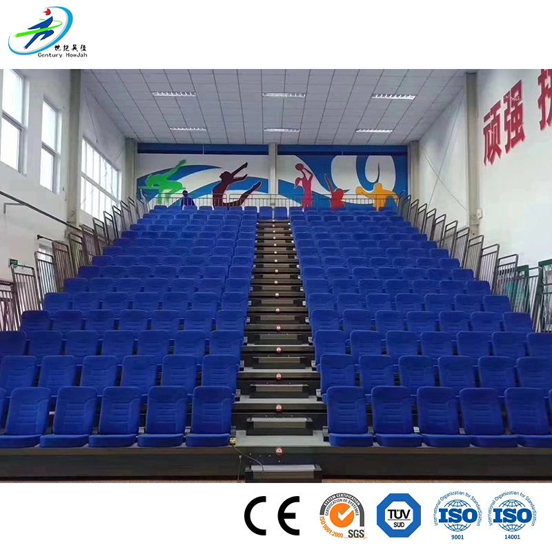 Century Star China Plastic Stadium Chair Factory High Quality Electric Telescopic Grandstand Seating System Bleachers Seat Moveable Grandstand Stadium Chair