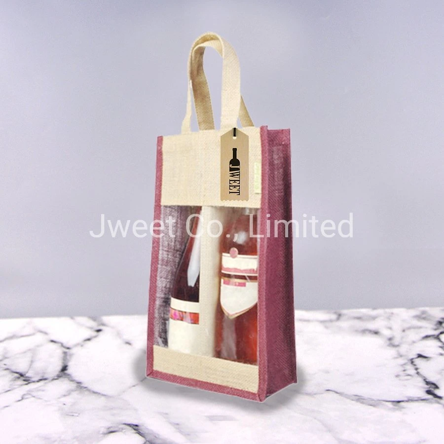 Natural Jute Tote Burlap Wine Storage Bag Travel Wholesale/Supplier