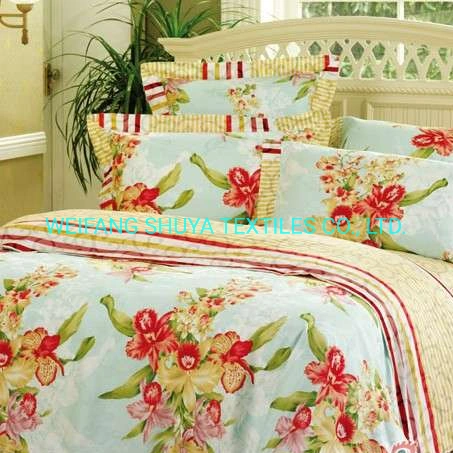 Home Textile Factory Direct Manufacture Printed Microfiber Polyester Bedding Set