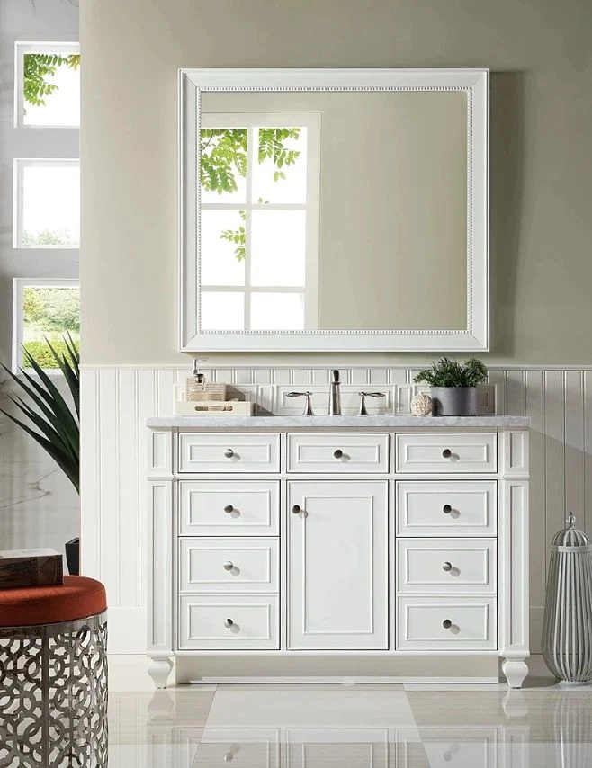 Transitional Baroque Ceramic Solid Wood Antique Vintage Bathroom Vanities Made in USA