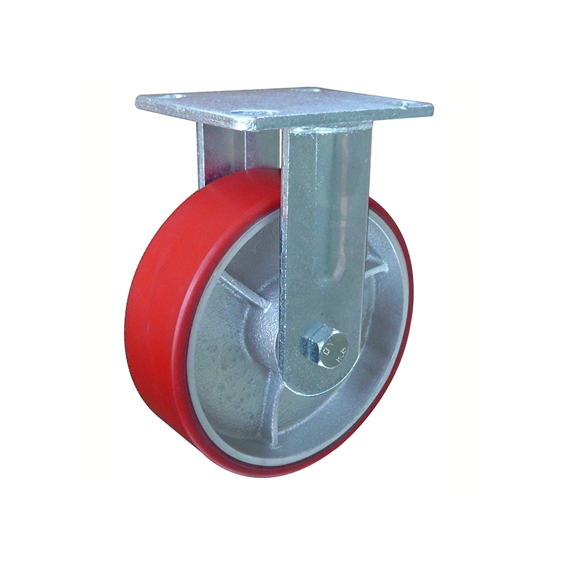 Heavy Duty Red PU Swivel Caster Wheel - 8"X2"