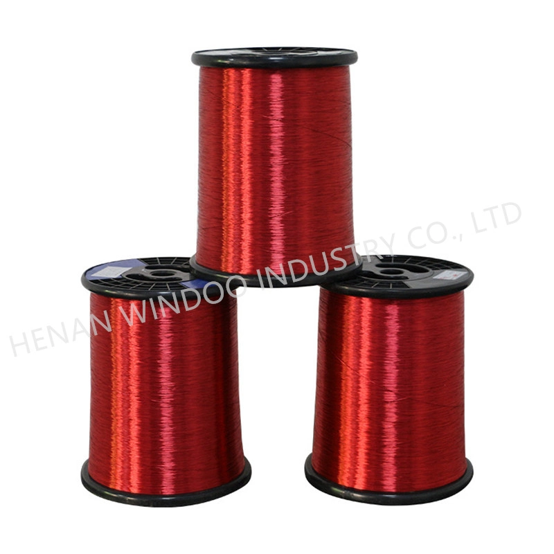 Fine Enameled Wires 0.09mm Polyesterimide Enameled Round Copper Wires with Hot Wind Self Bonding Layer