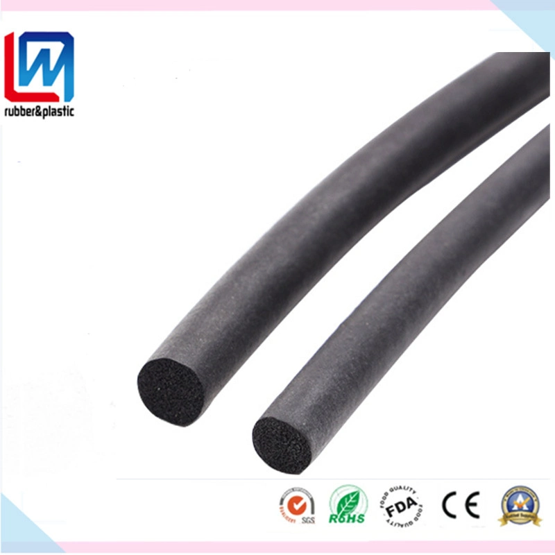 O-Type Extrusion EPDM Foam Round Rubber Cord Sealing Round Sponge Strip for Electric Cabinet Box