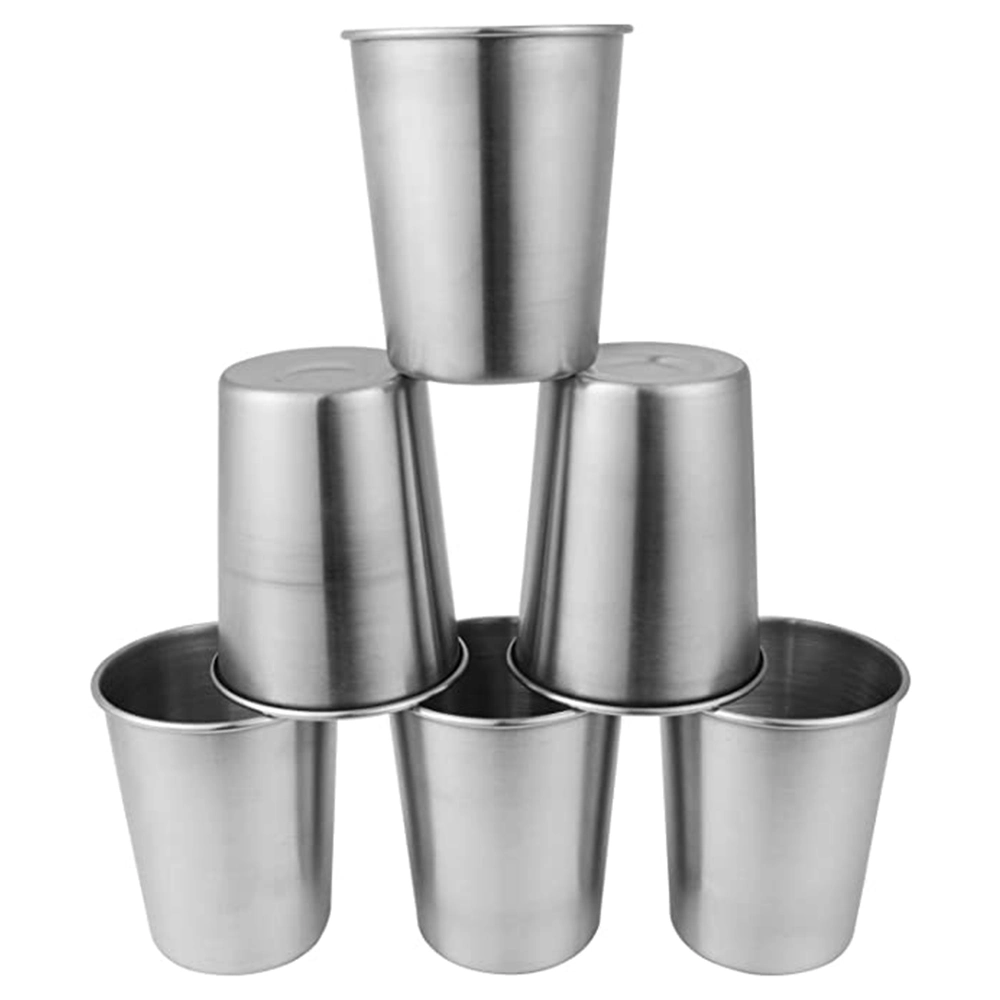 Stainless Steel Cups Shatterproof Pint Drinking Cups Metal Drinking Glasses for Kids and Adults