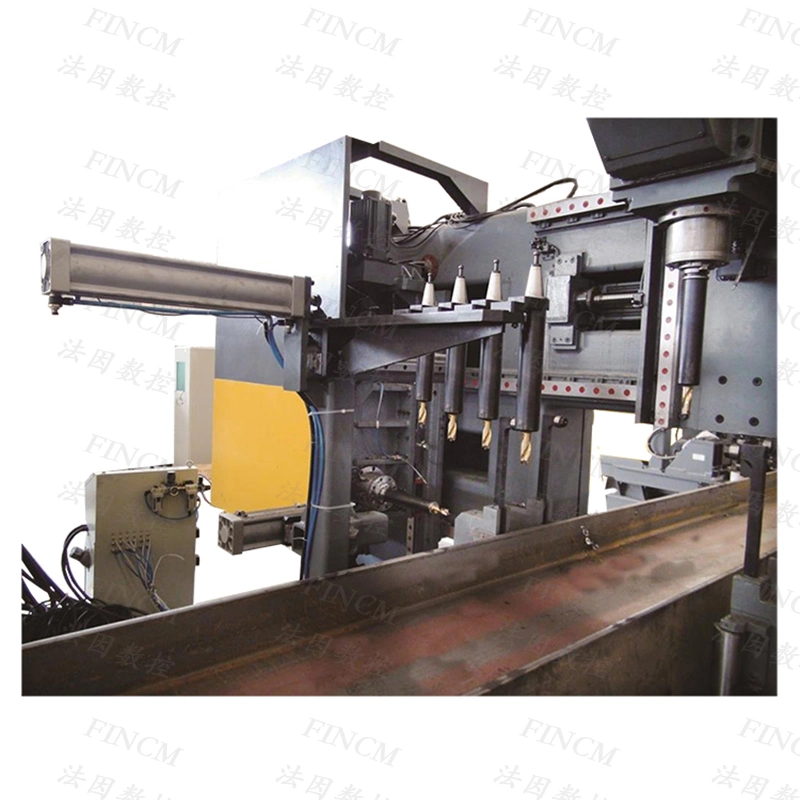 Steel Fabrication Beam Drilling Cutting Saw Machine  FINCM CNC Tube Drilling Machine For Beams