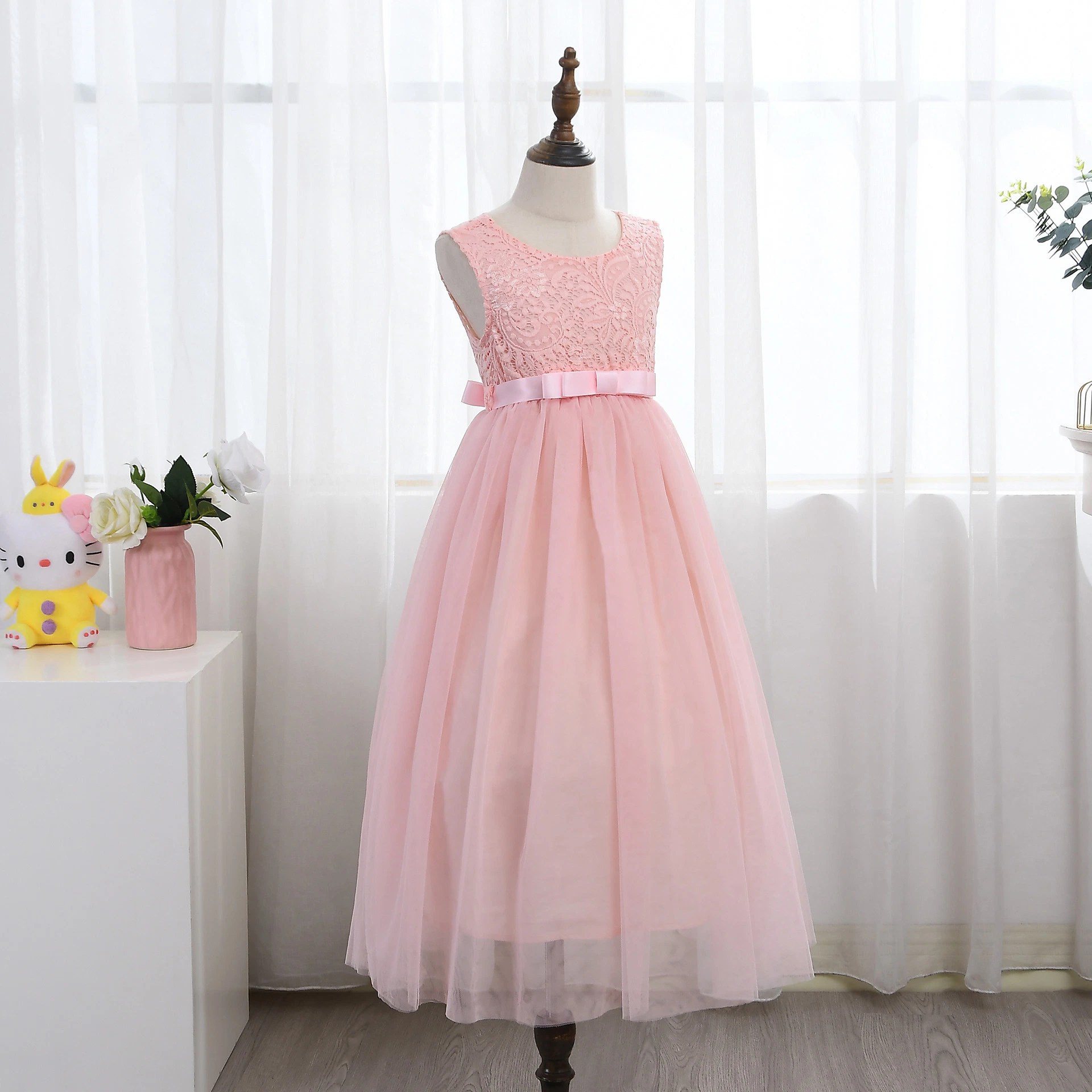 Bambin bébé vêtements bébé fille maille multicolore personnalisé Tutu pétale robe à bretelles robe de soirée fille partie Princess