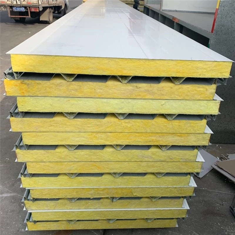 Metal a-Fireproof Glass Wool Sandwich Panel for Container Decoration