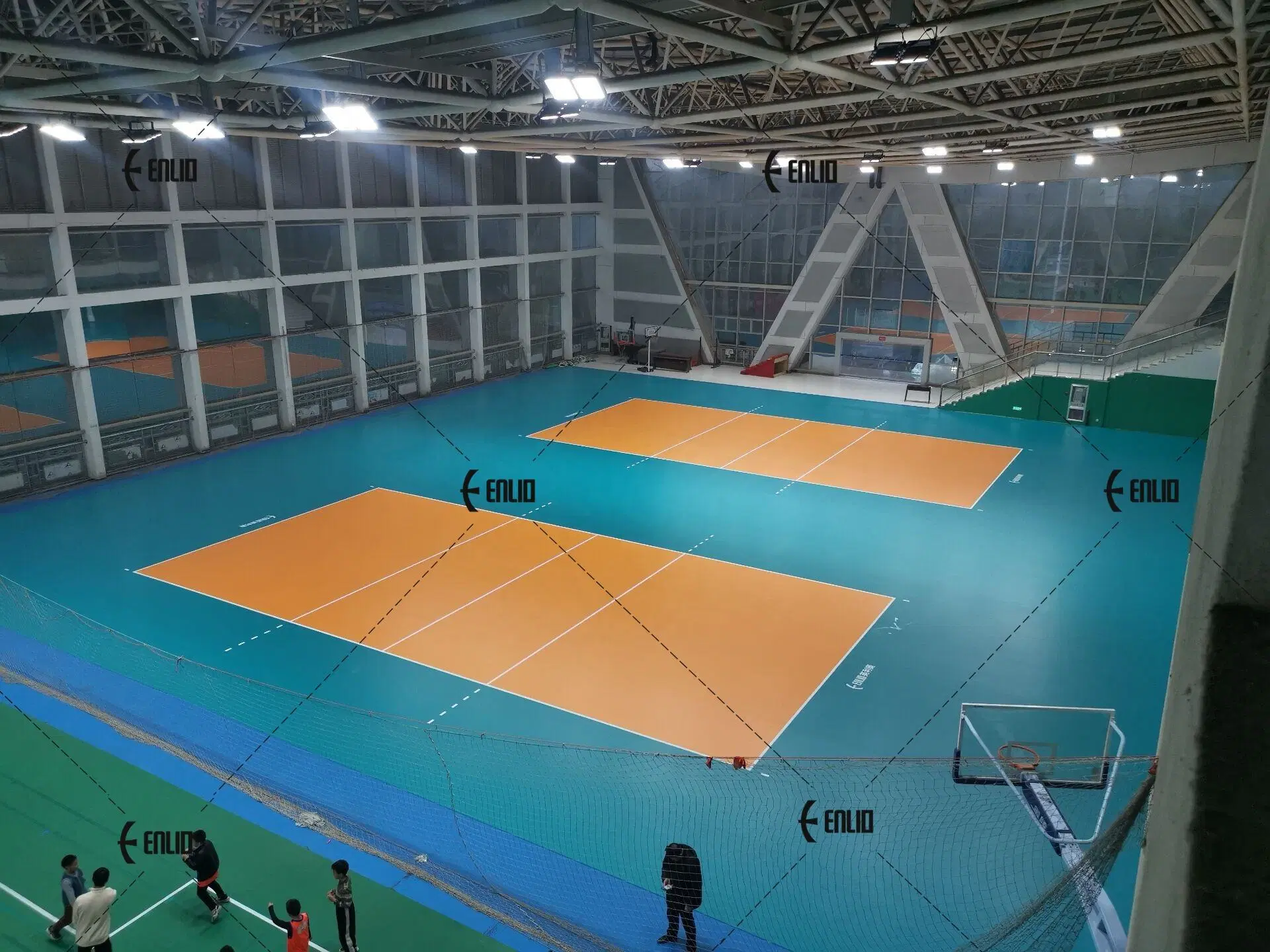 3.5mm Anti-Slip PVC Sports Flooring for Basketball Stadium