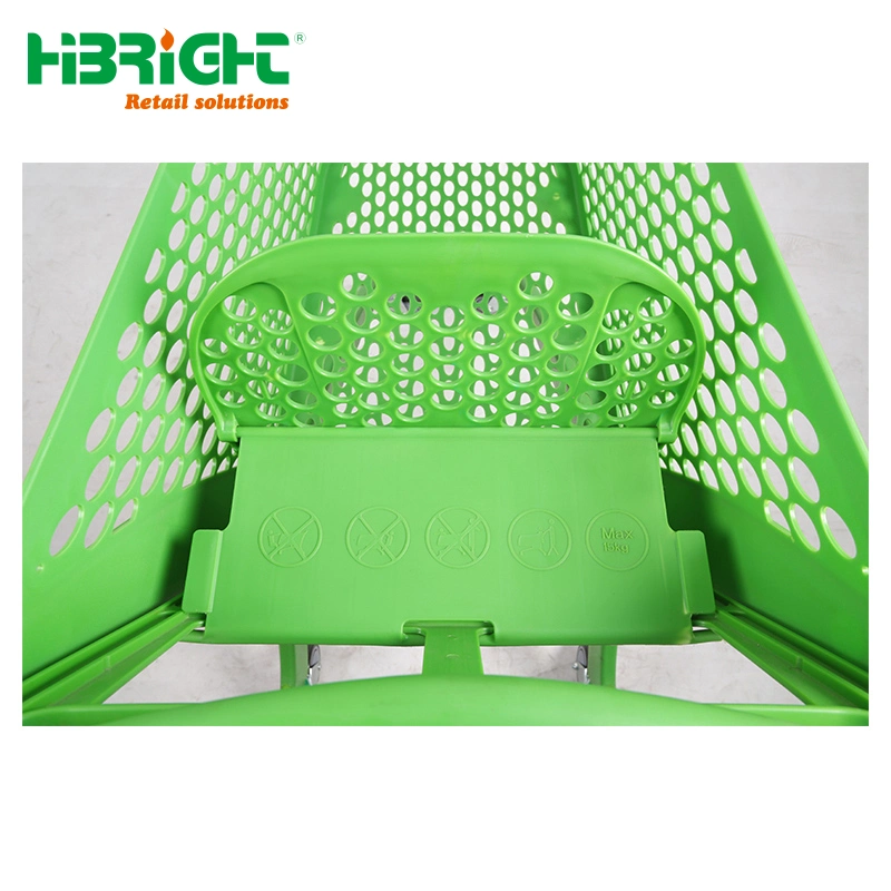 New Style Good Selling Plastic Market Grocery Folding Shopping Trolley