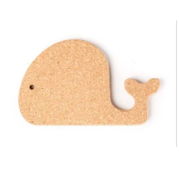 Dolphin Shaped Unframed Natural Cork Board with Self Adhesive