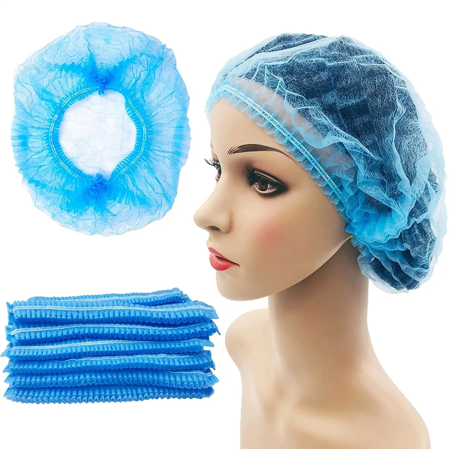 Wholesale/Supplier Factory Price Disposable Non Woven Bouffant Caps for Hospital