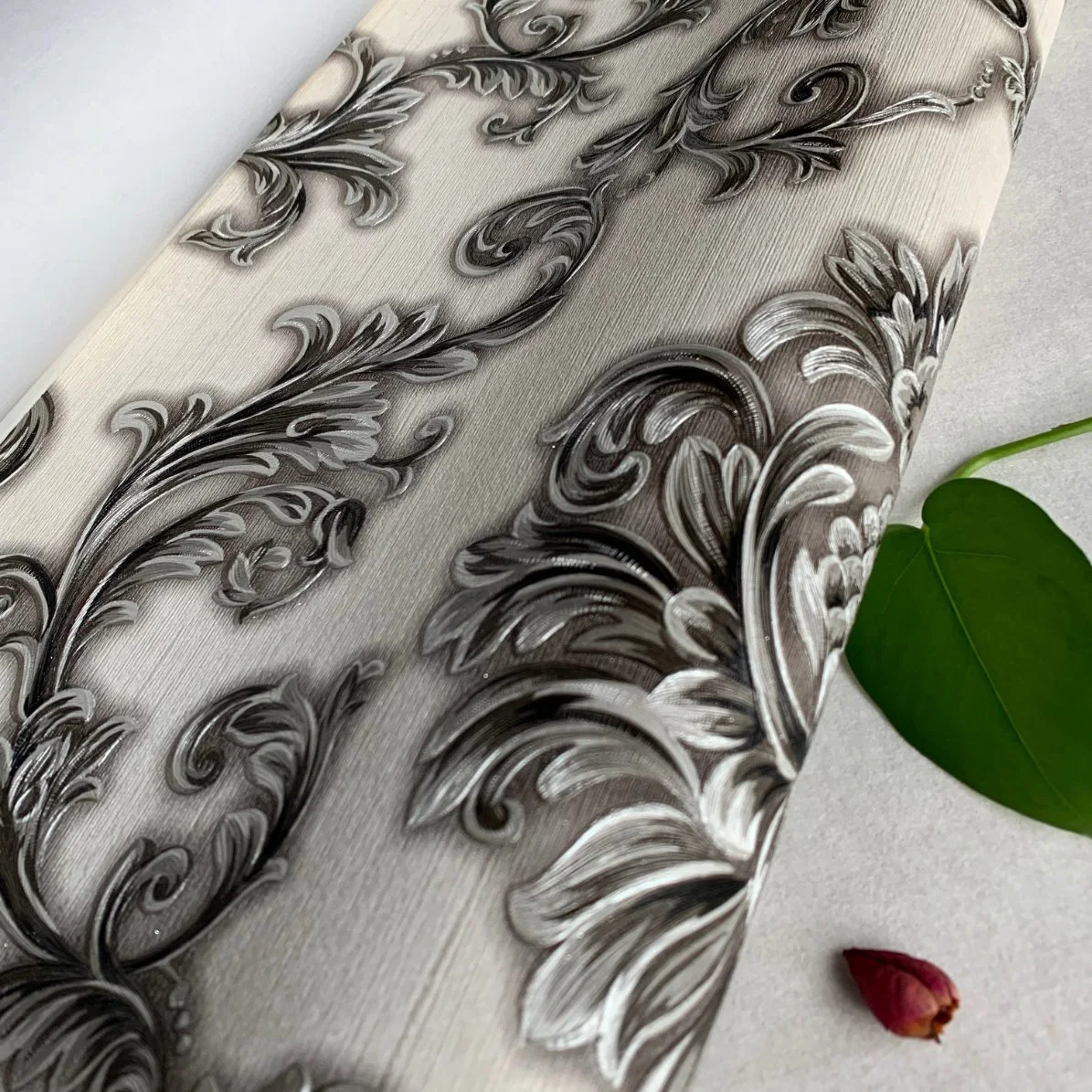 Luxury European Floral Waterproof PVC Wall Paper for Home Decoration