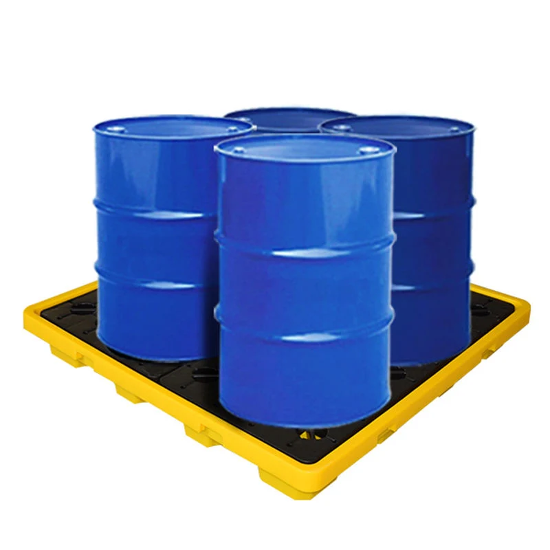 Hot Selling Factory Supplier Wholesale Safety Industrial 2 Drum 4drum Plastic Spill Pallet