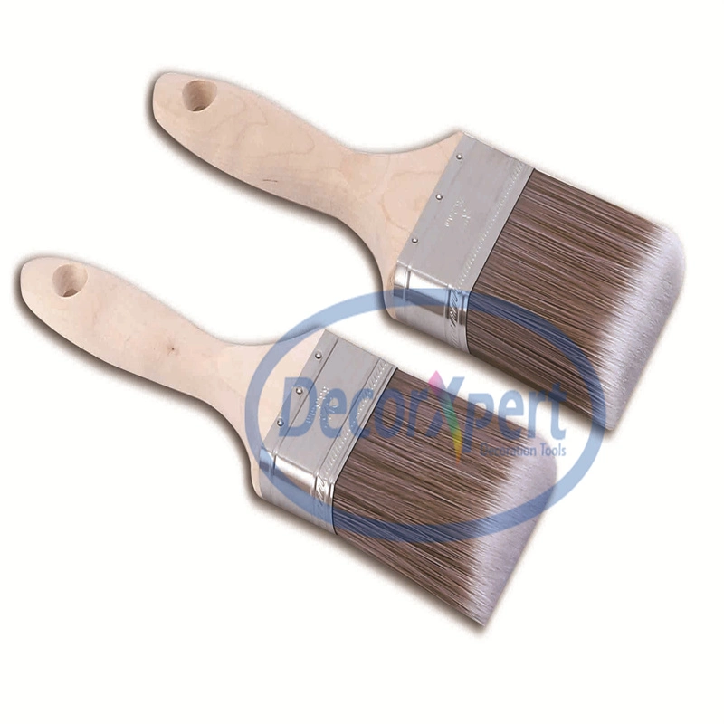 Paint Brush, Flat Brush Synthetic Filament, Beech Wood