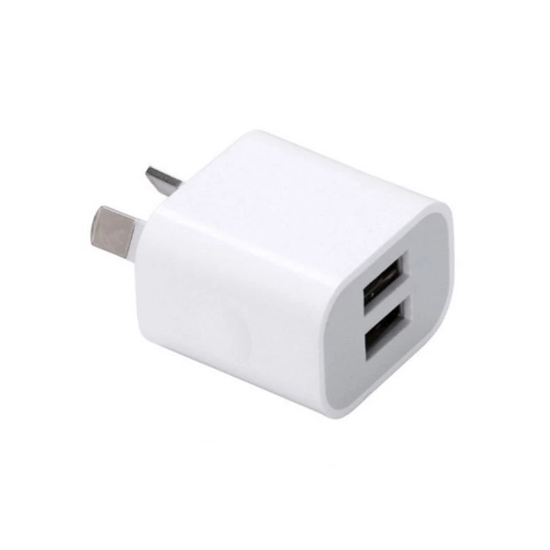 Dual USB Ports Wall Charger 5 Volt 2.1 AMP 5V 2.1A 2100mA AC DC Power Adapter Charger with Us Approved for Phones