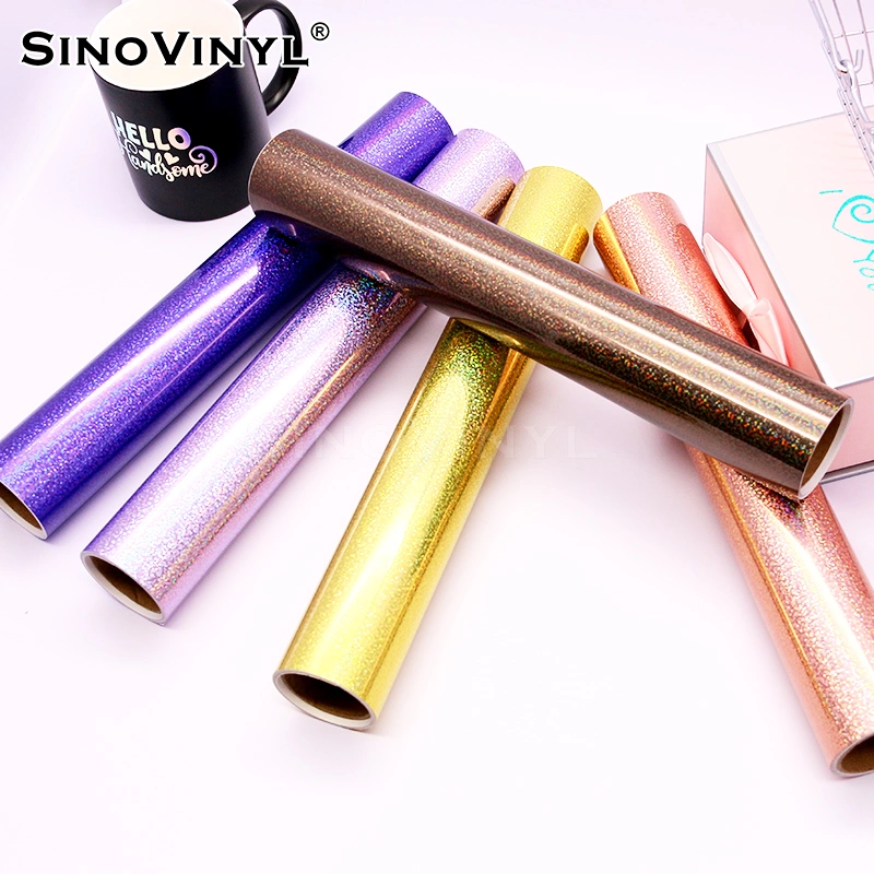 SINOVINYL Wholesale Price Holographic Sparkle Dots DIY Craft Graphic Film Color Sticker Cricut Cutter Plotter Self Adhesive Vinyl Sheets