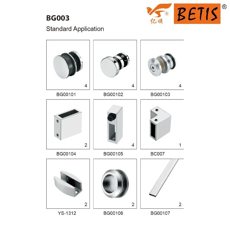 OEM Sliding Shower Door Fittings ASTM-Standard Stainless-Steel Top Support Bar