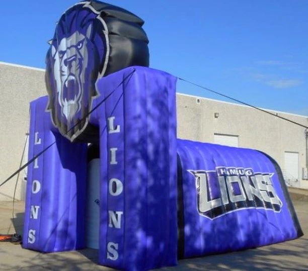 Custom Inflatable Lion Tunnel Advertising Inflatable Sport Tunnel