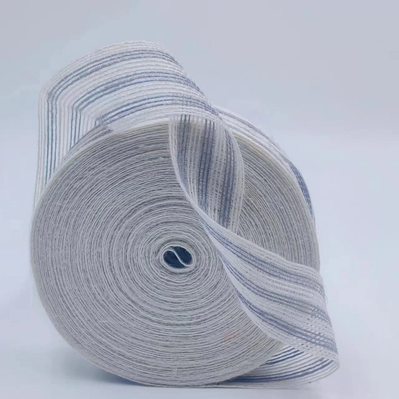 Wholesale/Supplier Blue and White Striped 4cm Fish Thread Jute Webbing