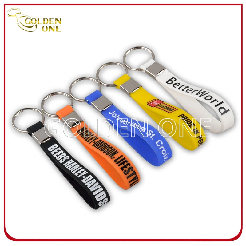 Mode personnalisé segmenté couleur concave logo silicone caoutchouc Bracelet