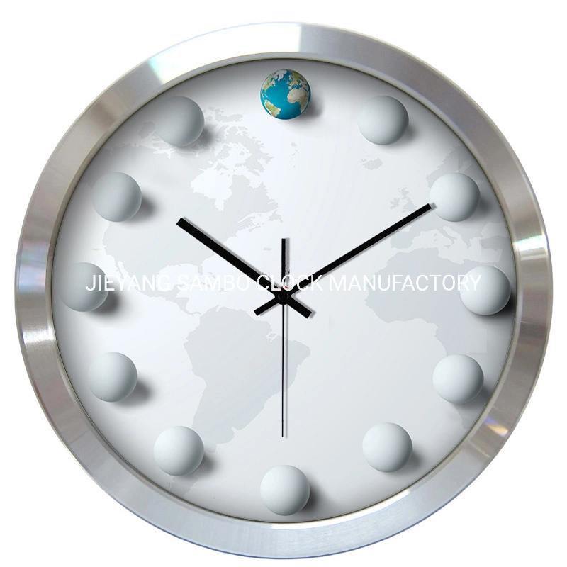 Round Promotional Gifts Metal Aluminum Wall Clock with Logo