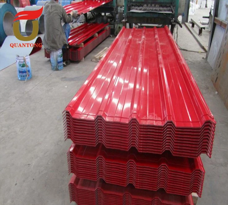 Qt Shipping Standard Packaging Colored Corrugated Blue Iron Sheet with ISO