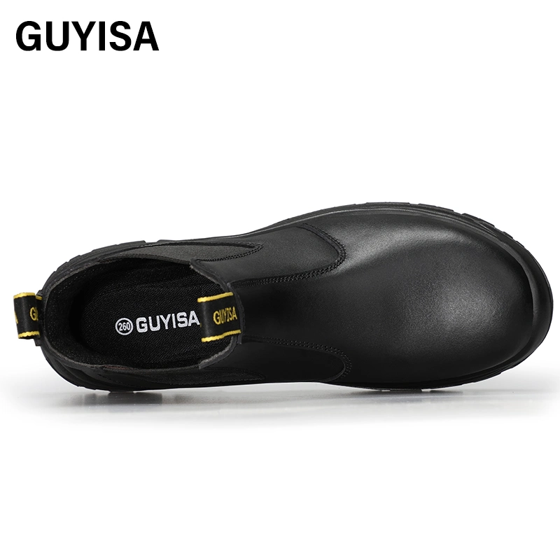 Guyisa Industrial Safety Boots Professional S1 Anti-Static Waterproof Cow Leather Steel Toe Safety Boots