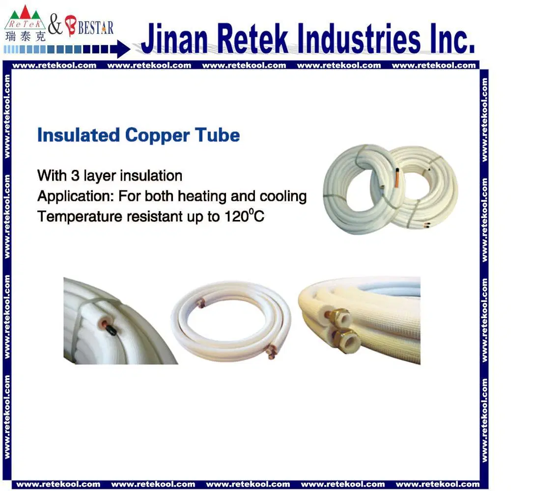 Air Conditioner Parts of AC Copper Insulation Insulated Pipe