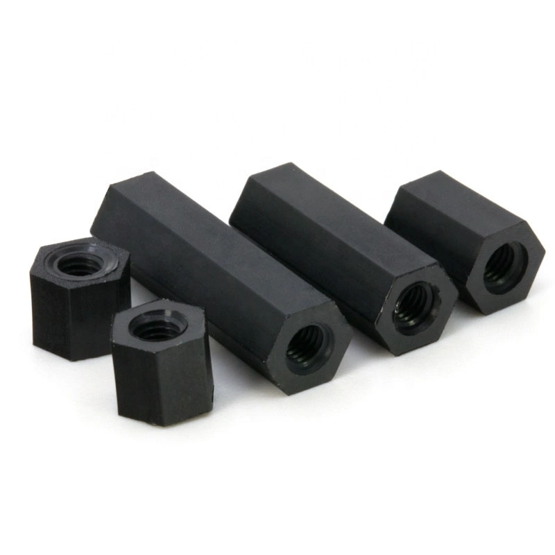 White / Black Color M2 M2.5 M3 M4 M5 Plastic PCB Nylon Hex Standoff Spacer Nut Long Hex Coupling Nuts