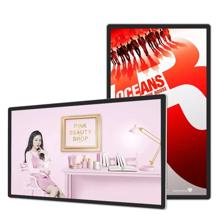 USB Play or Network Management Capacitive Touch Screen LED Backlit 55 Inch Hanging Digital Signage Display