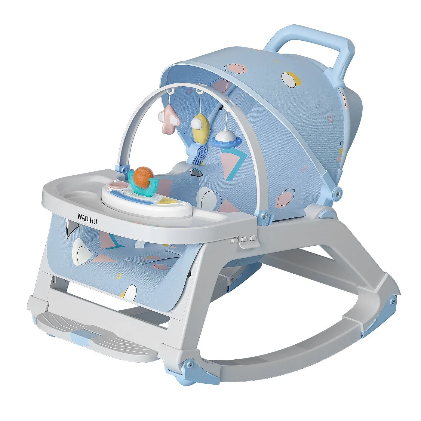 5 в 1 Baby Bouncer шикарные малыша поворотное кресло игрушки сна игрушки звук белого шума машины поверните малыша кровати поворота лотка