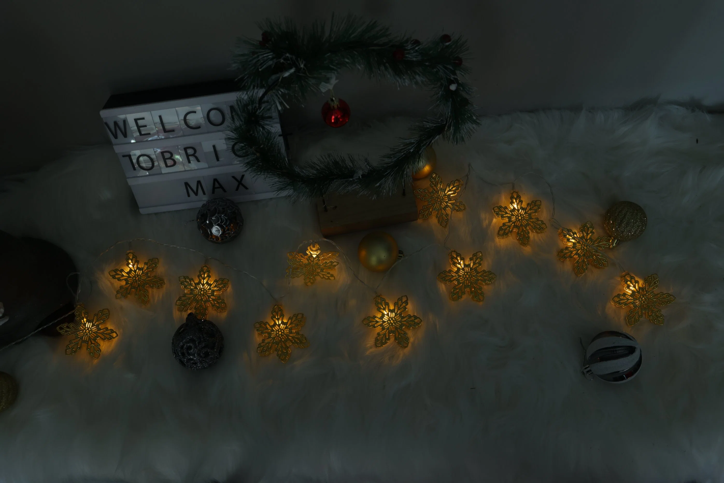Décoration de Noël pour la maison et le sapin 10 LED chaîne de Noël Léger