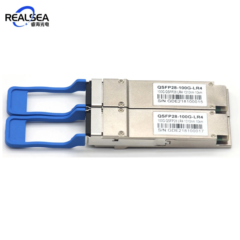 Módulos SFP Qsfp28 de alta densidad 100g SR4 150m LR4 10km Precio del módulo transceptor de fibra óptica de modo único