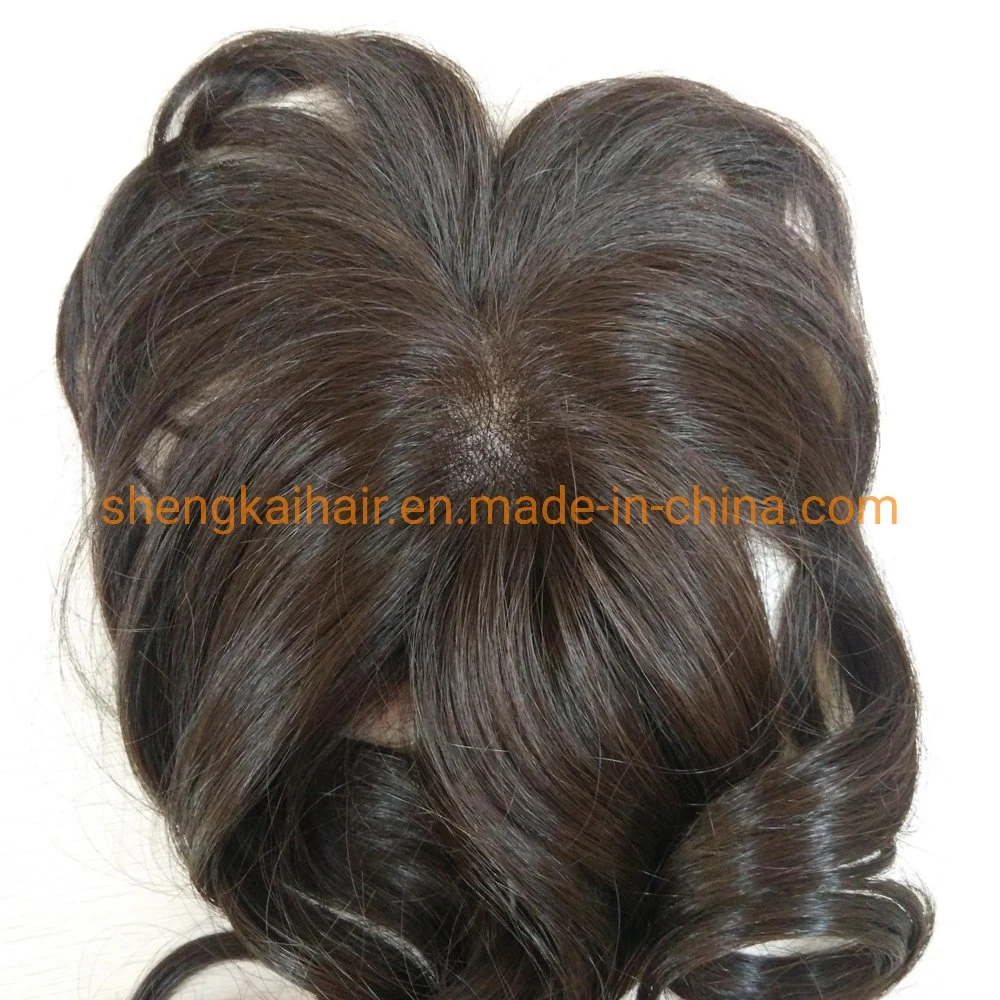 Premium Quality Human Hair Synthetic Hair Mix Topper Hair Piece