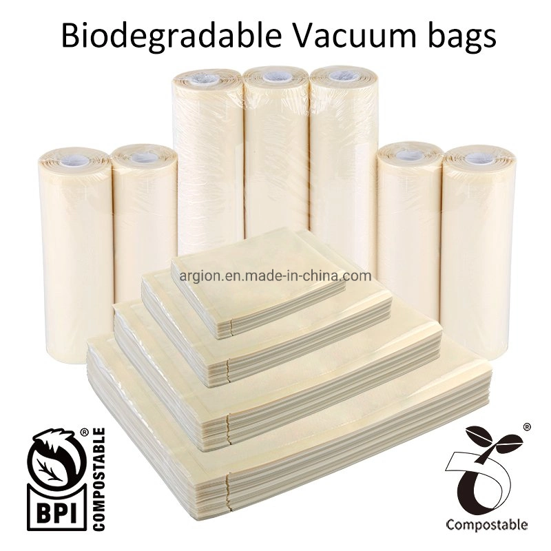 Bpi Ok-Compost Certificate Biodegradable Vacuum Bag for Food Storage