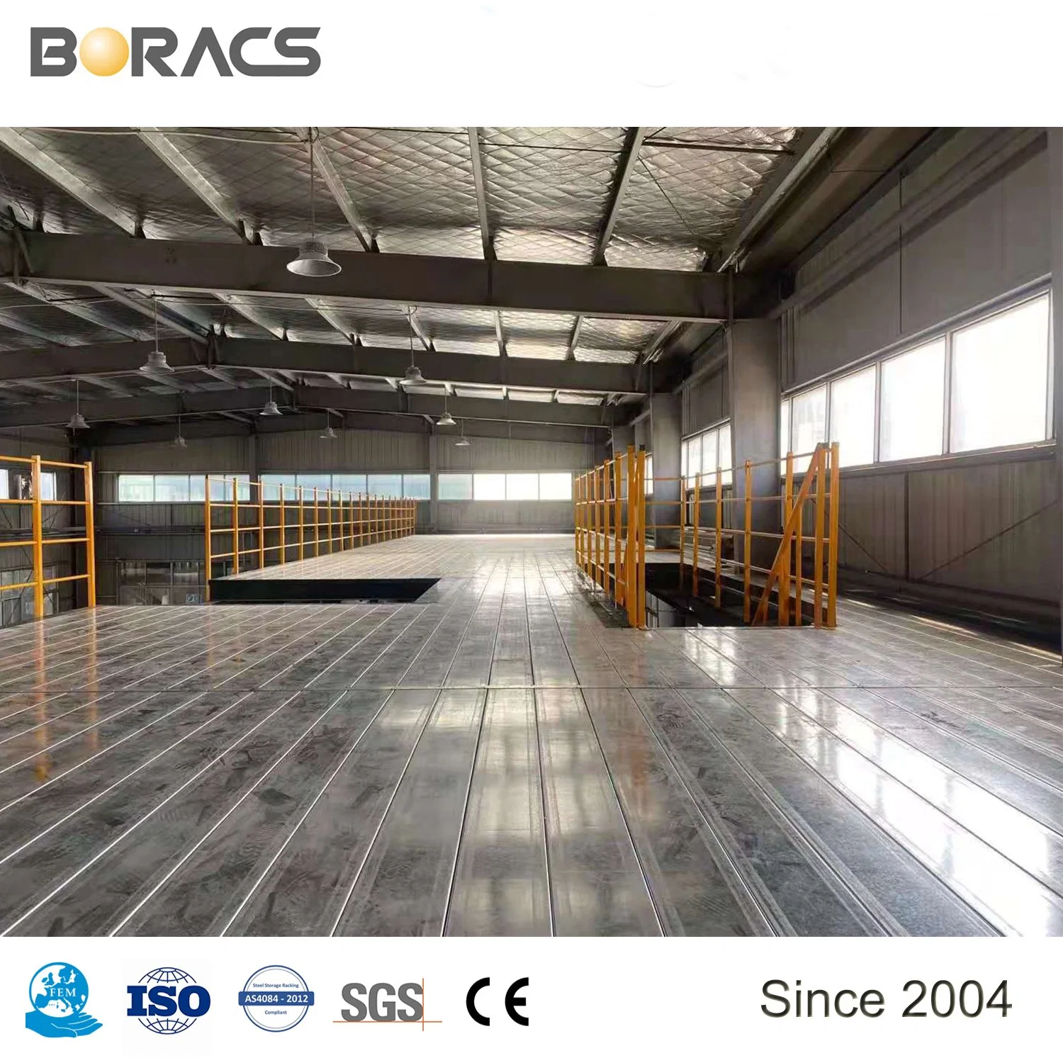 H2.5m~H4m Height Mezzanine Floor Racking with 300kg-1000kg/Sqm