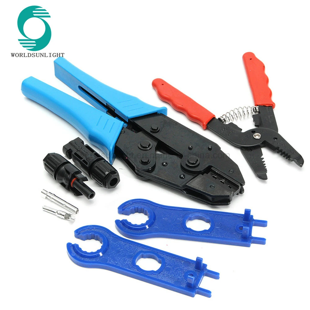 Solar PV Kit Tools for Mc3 and Mc4 Solar Connectors with Crimping+Stripping+Cutting Connectors Multi Hand Tool Set Black Bag