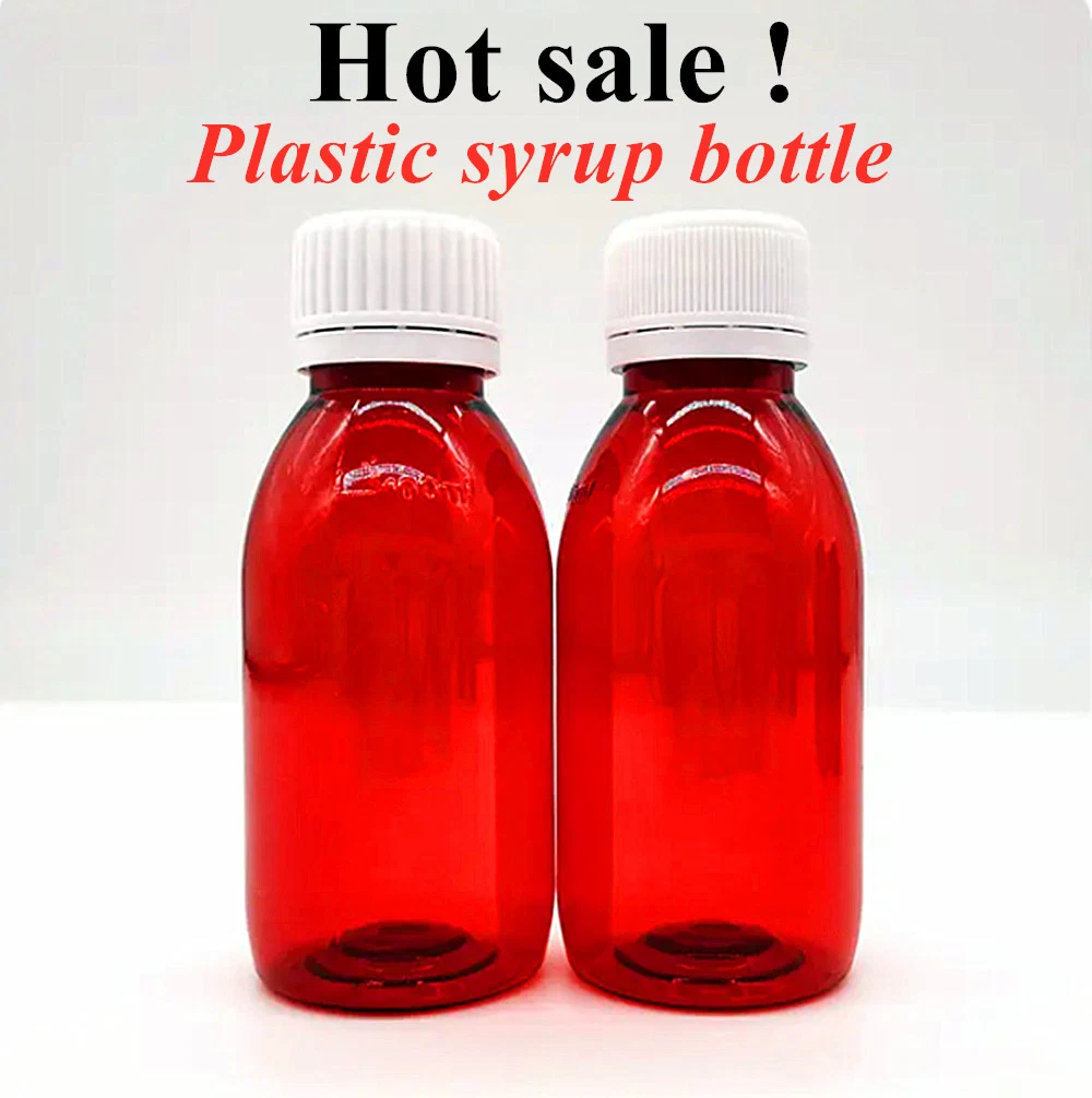 3oz 4oz 5oz Empty Round Plastic Pet Medical Package Cough Syrup Bottle