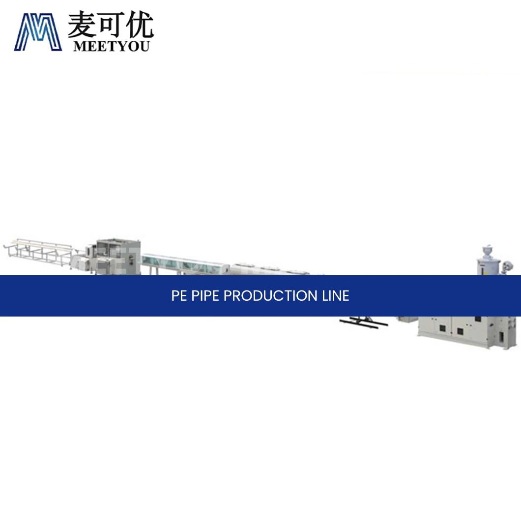 Meetyou Machinery Plastic Pipe Making Machine for Sale Wholesale/Supplier PE Plastic Production Line Suppliers China PE Water and Gas Pipe Supply Production Line