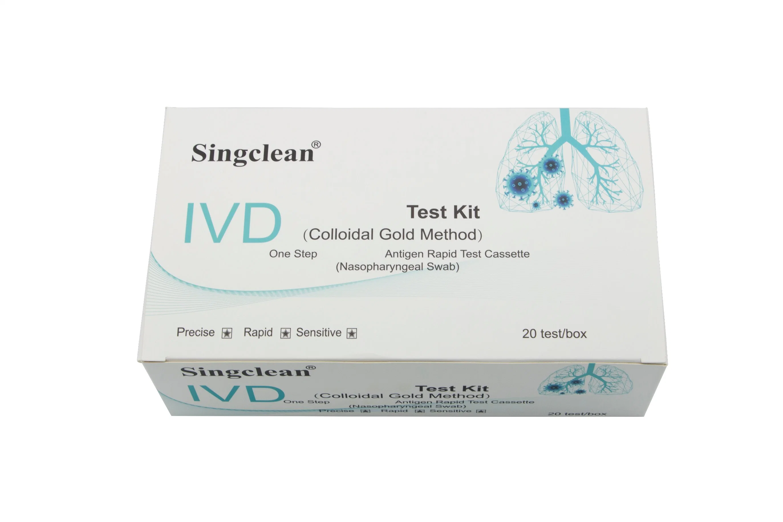 Singclean certificados CE AG Kit de prueba de un hisopo de la nasofaringe y rápidas de diagnóstico de anticuerpos Ab