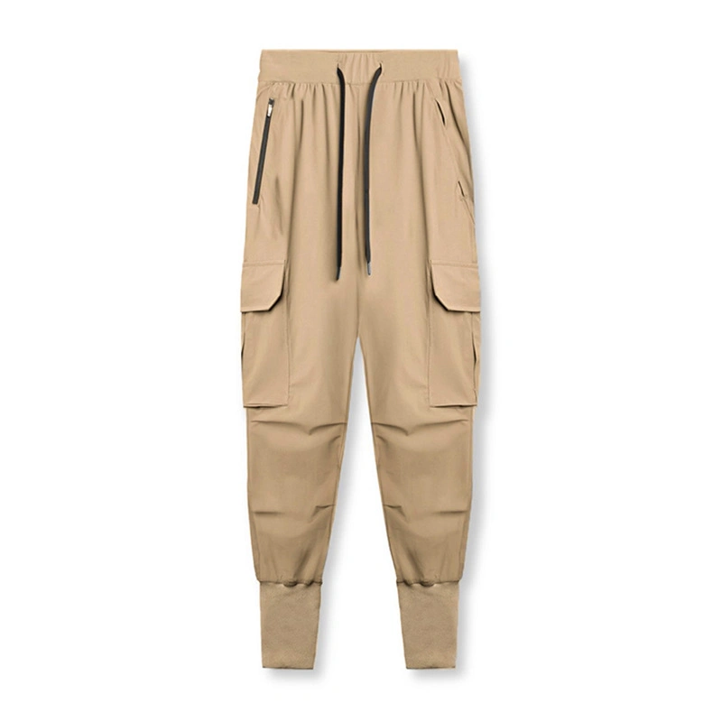 Ripstop Fabric Men Cargo Pants with Side Flap Utility Pockets Men Cotton Pants