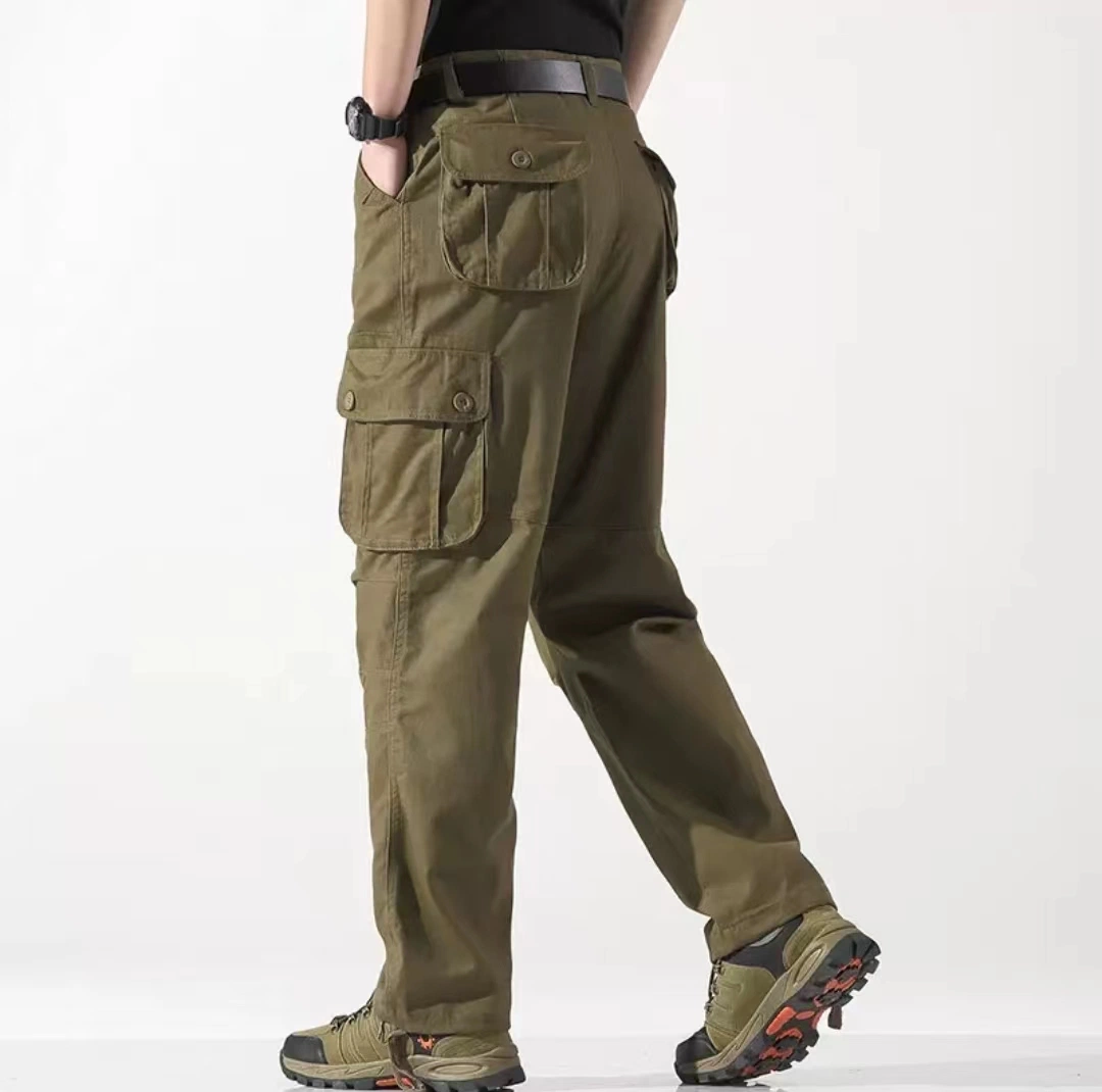 Armor 100% Baumwolle Stoff Cargo Taschen Khaki Herren Cargo Arbeit Hose