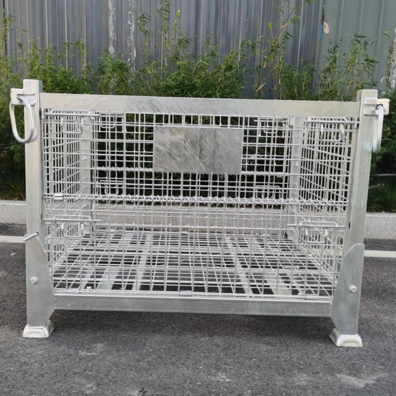 Portable Foldable Metal Storage Cage Pallet with Q235B Steel