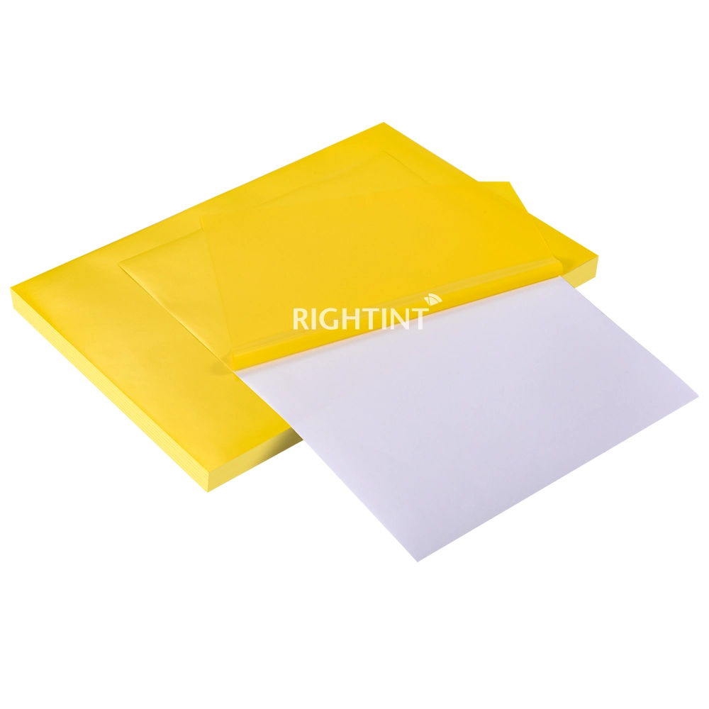 OEM Rightint Carton Shanghai adhesive label Offset Printing Paper RT-Offset YS002 Yellow PVC