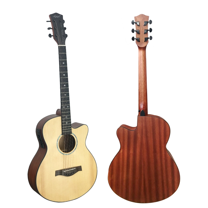 40 pulgadas Solid Spruce Top Band's list Solid Spruce Top Electric Folk Guitars Guitarra acústica en venta