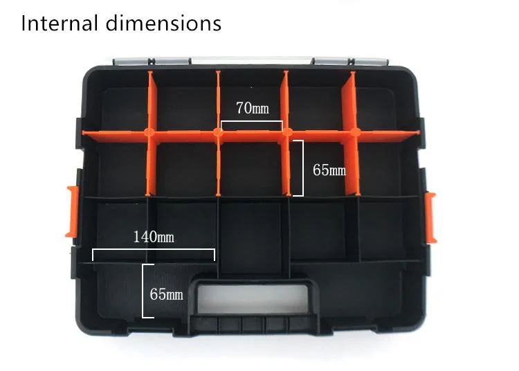 Boîte en plastique multicouche empilables de stockage de la boîte à outils CAS